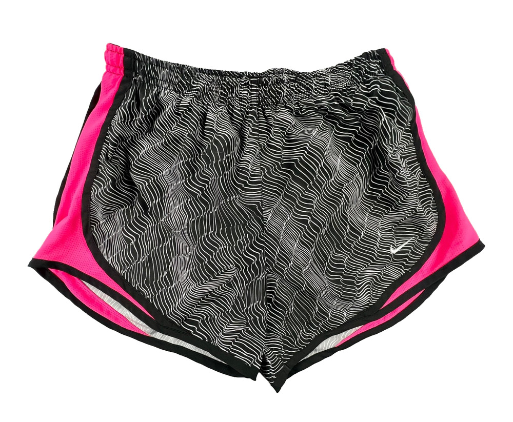 Nike Dri-Fit Running Shorts in Black/White/Pink (Women's S)